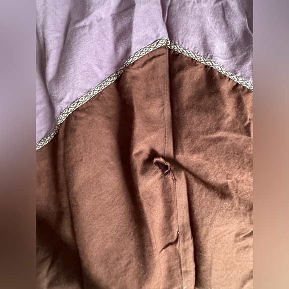 BCBG Maxazria Color Block Purple Brown Sleeveless Midi Dress Size 8 - Picture 11 of 13